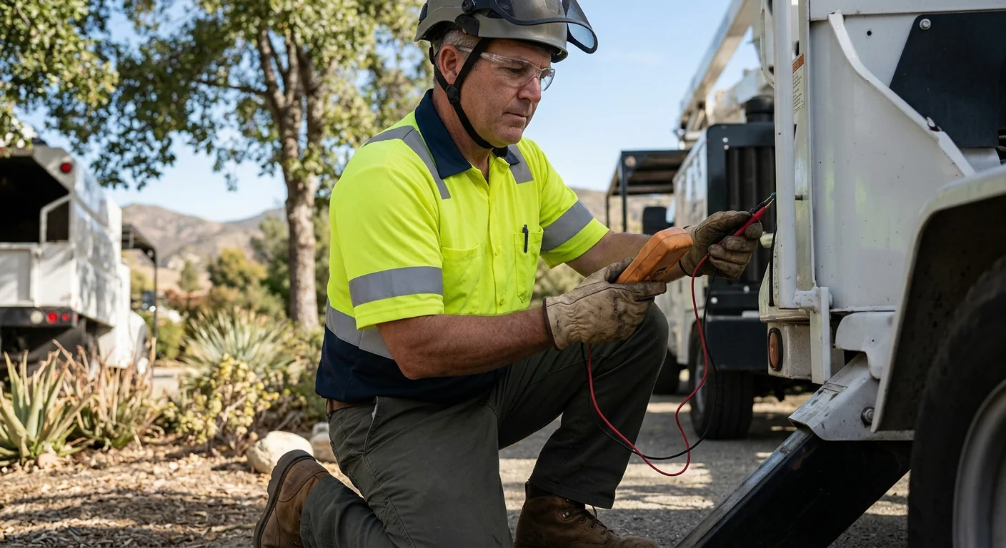Castaic Tree Service Elite technician testing system performance